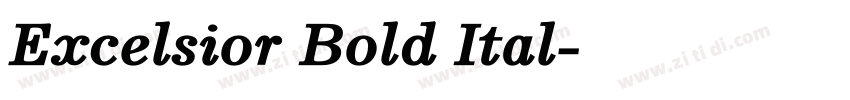 Excelsior Bold Ital字体转换